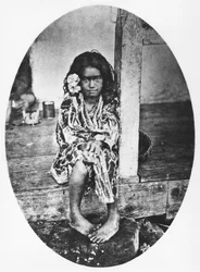 Młoda księżniczka tahitańska, ilustracja z „Tahiti”, opublikowana w Londynie, 1882 r.